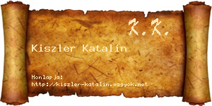 Kiszler Katalin névjegykártya
