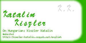 katalin kiszler business card